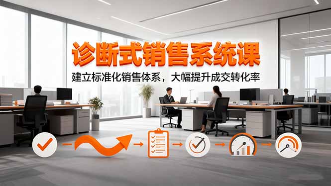 诊断式销售系统课，建立标准化销售体系，大幅提升成交转化率-千城资源网