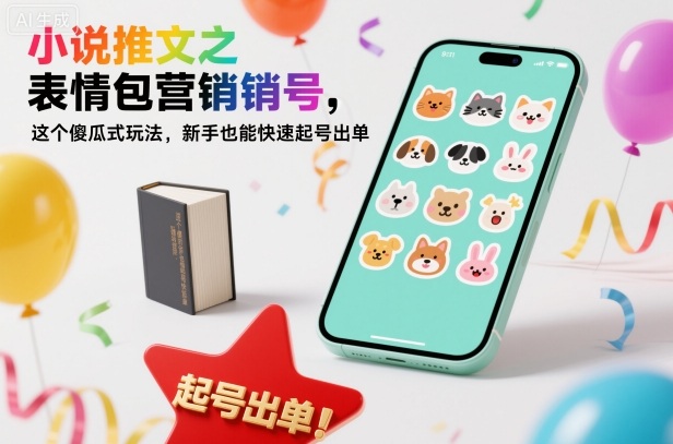 小说推文之表情包营销号，这个傻瓜式玩法，新手也能快速起号出单-千城资源网