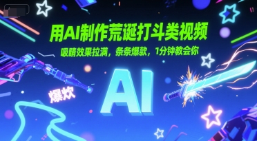 用AI制作荒诞打斗类视频，吸睛效果拉满，条条爆款，1分钟教会你-千城资源网