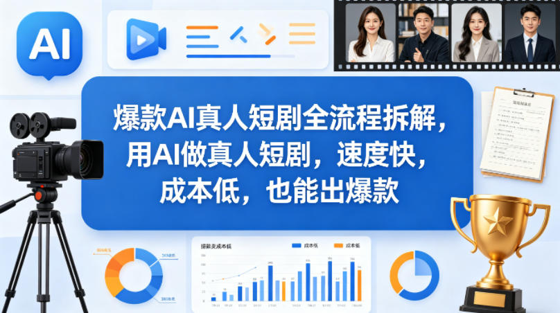 爆款AI真人短剧全流程拆解，用AI做真人短剧，速度快，成本低，也能出爆款-千城资源网