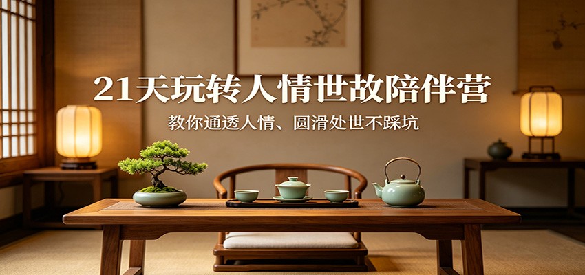 21天玩转人情世故陪伴营：教你通透人情、圆滑处世不踩坑-千城资源网