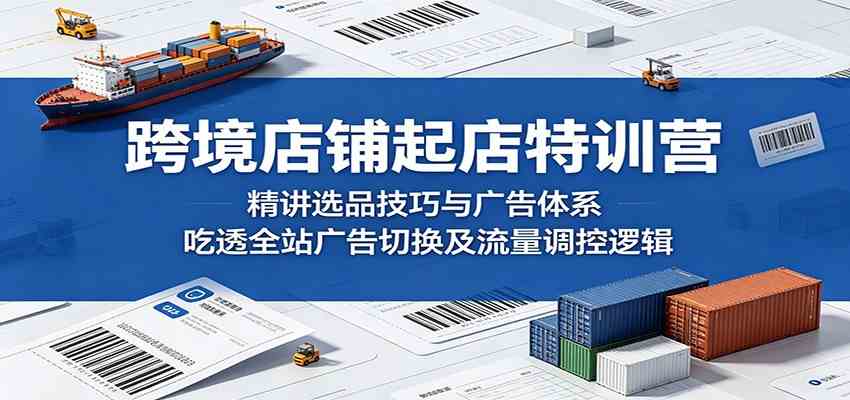 跨境店铺起店特训营：精讲选品技巧与广告体系，吃透全站广告切换及流量调控逻辑-千城资源网