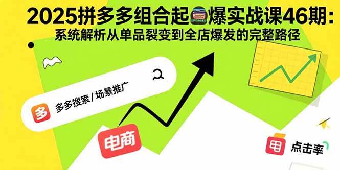 （15816期）2025拼多多组合起爆实战课46期：系统解析从单品裂变到全店爆发的完整路径-千城资源网