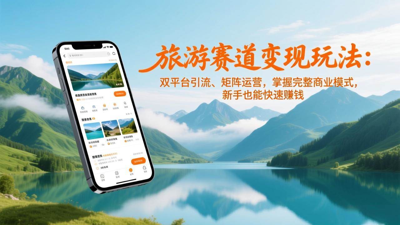 （17153期）旅游赛道变现玩法：双平台引流、矩阵运营，掌握完整商业模式，新手也能快速赚钱-千城资源网